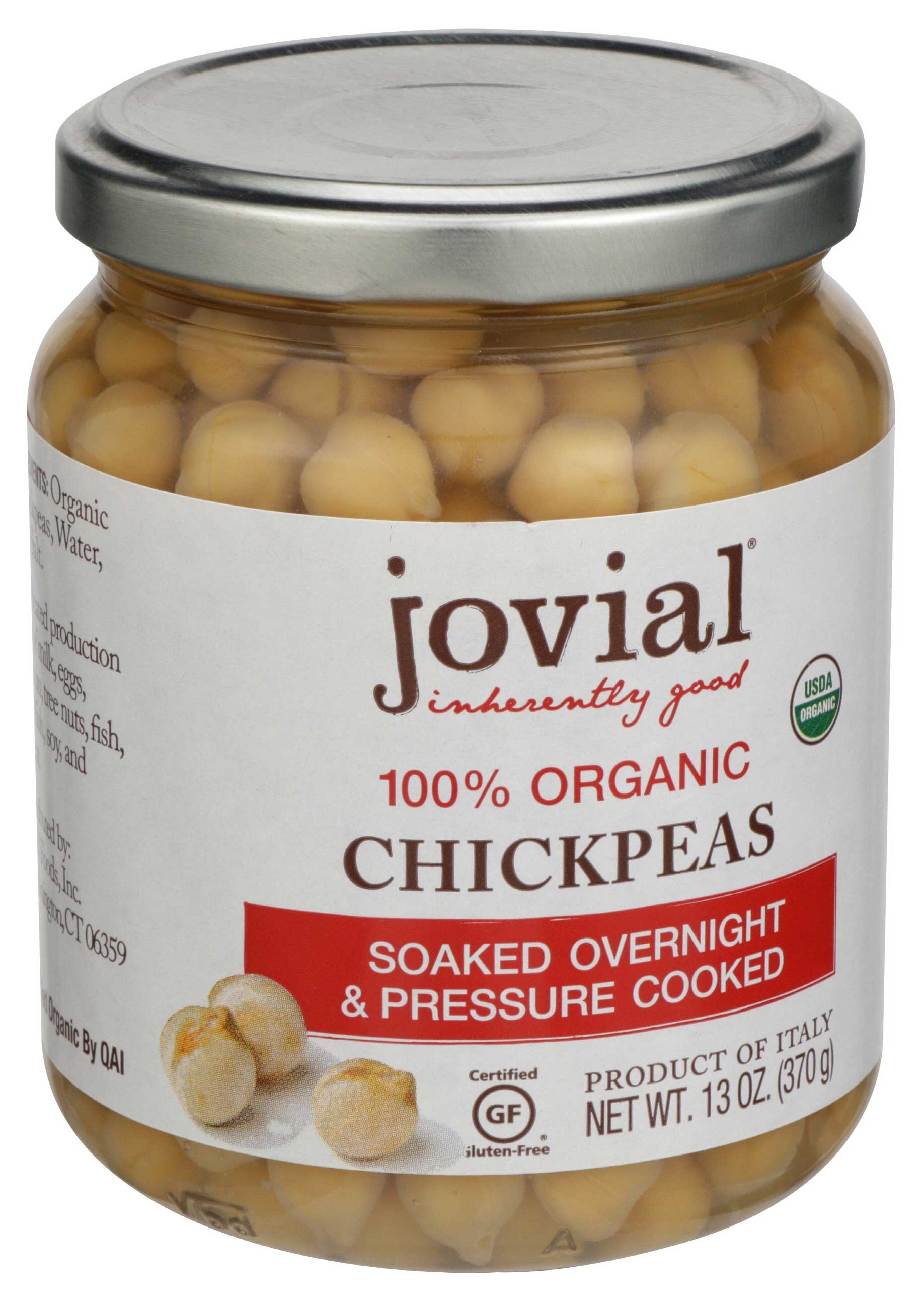 Jovial Organic Chickpeas, 13 Ounce -- 6 per case.