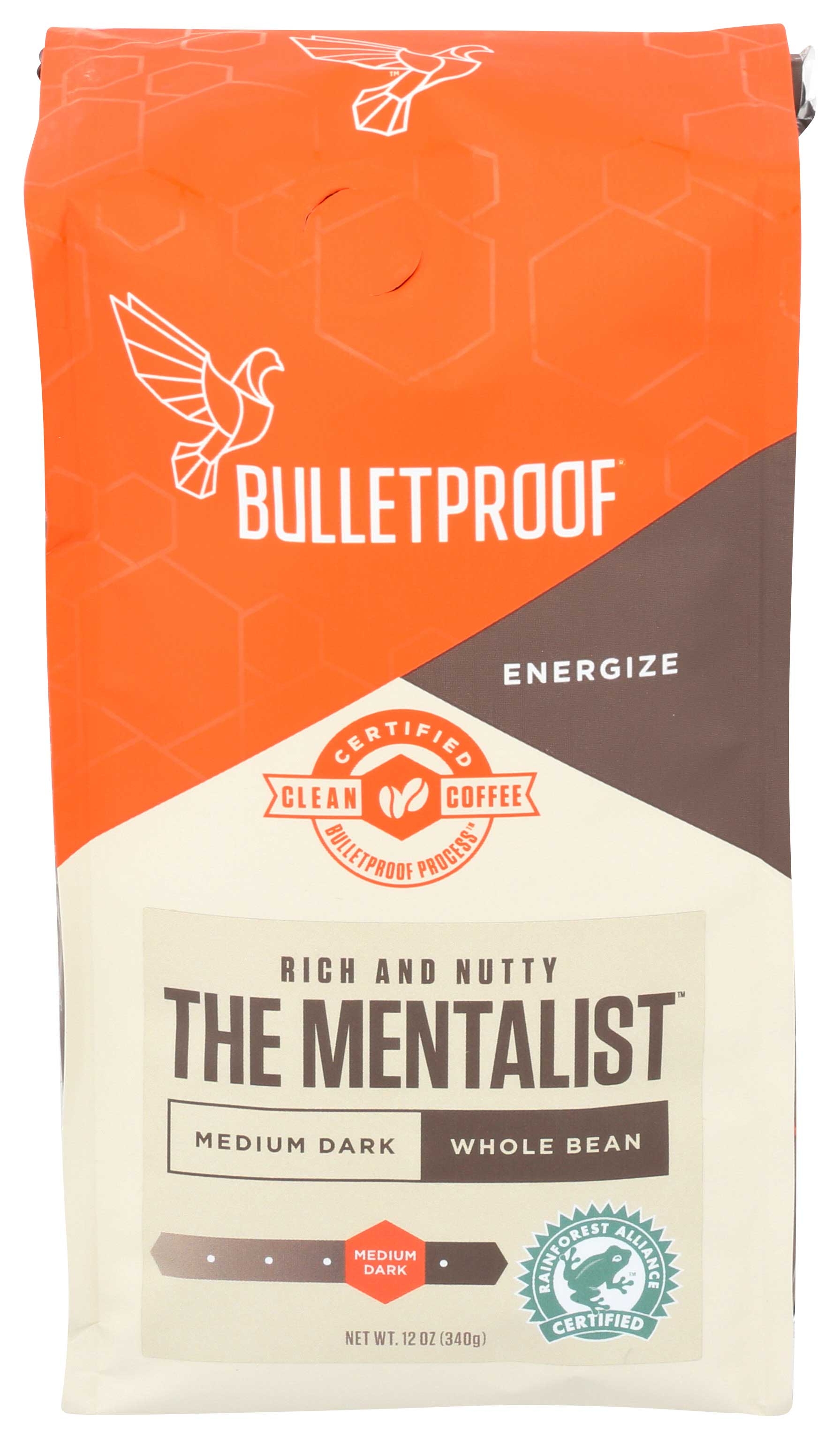 Bulletproof The Mentalist Medium Dark Whole Bean Coffee, 12 Ounce -- 6 per case