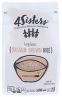 4 Sisters Organic Long Grain Brown Rice, 2 Pound -- 6 per case