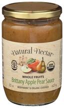 Natural Nectar Biodynamic Organic Brittany Apple and Pear Sauce, 22 Ounce -- 6 per case