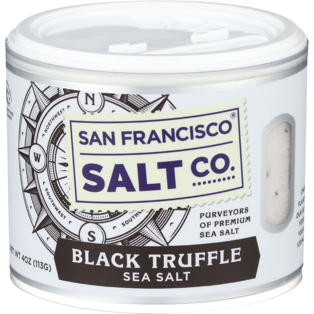 San Francisco Salt Co Black Truffle Sea Salt, 4 Ounce -- 6 per case