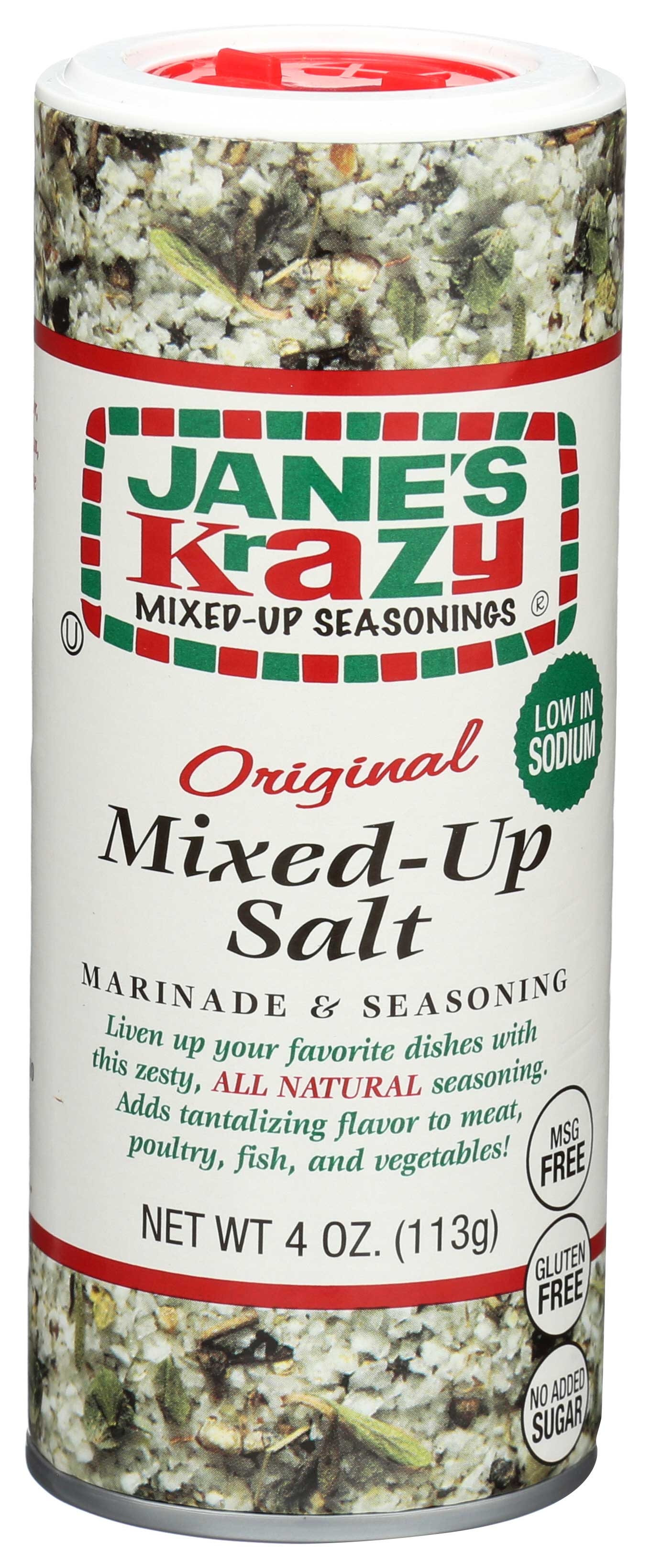 Janes Krazy Original Mixed Up Salt Seasoning, 4 Ounce -- 12 per case