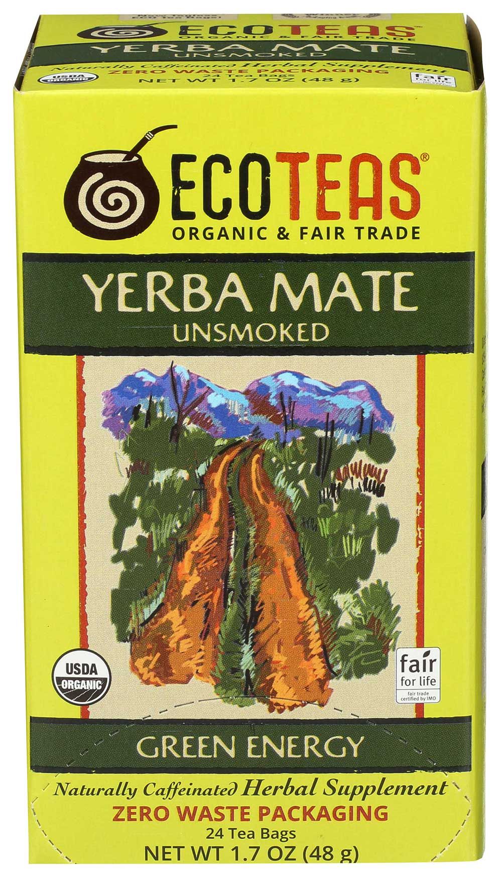 Ecoteas Organic Yerba Mate Tea -- 6 Per Case