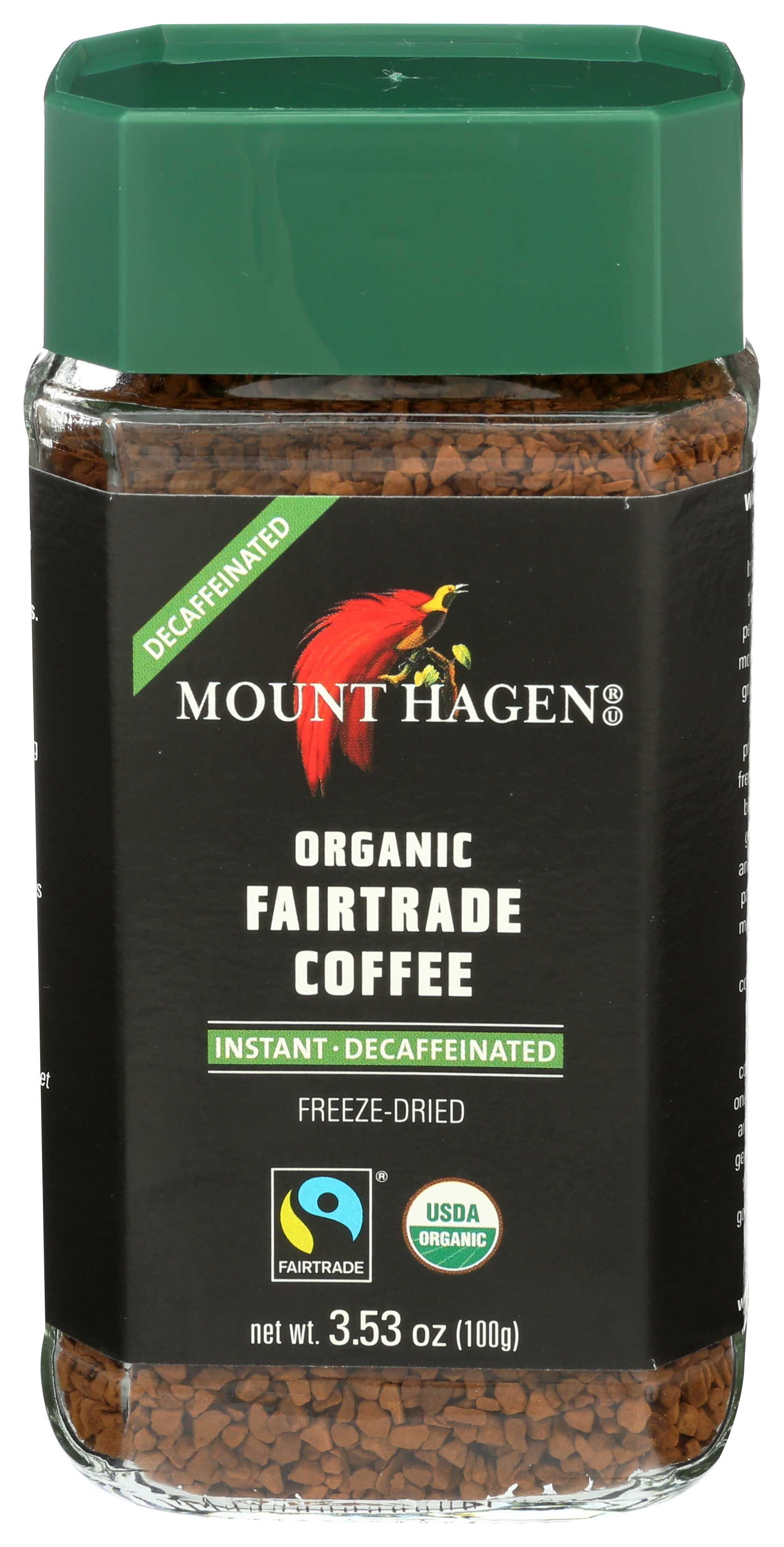 Mount Hagen Organic Decaffeinated Instant Coffee, 3.53 Ounce -- 6 Per Case