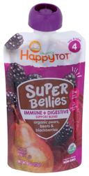 Happy Tot Super Bellies Organic Pears Beets and Blackberries Fruit and Veggie Blend, 4 Ounce -- 16 per case