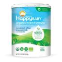 Happy Baby Organic Non-Gmo Milk-Based Infant Formula with Prebiotics for Stage 2 , 22.9 Ounce Tub - 6 per case