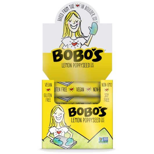 Bobos Lemon Poppyseed Oat Bar, 3 Ounce -- 48 per case