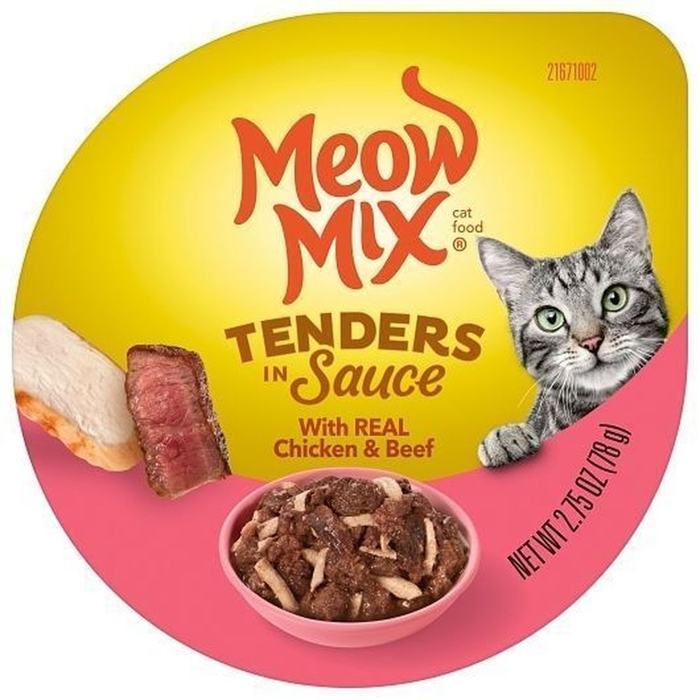 Meow Mix Tenderloins in Sauce Chicken and Beef for Cat, 2.75 Ounce -- 12 per case