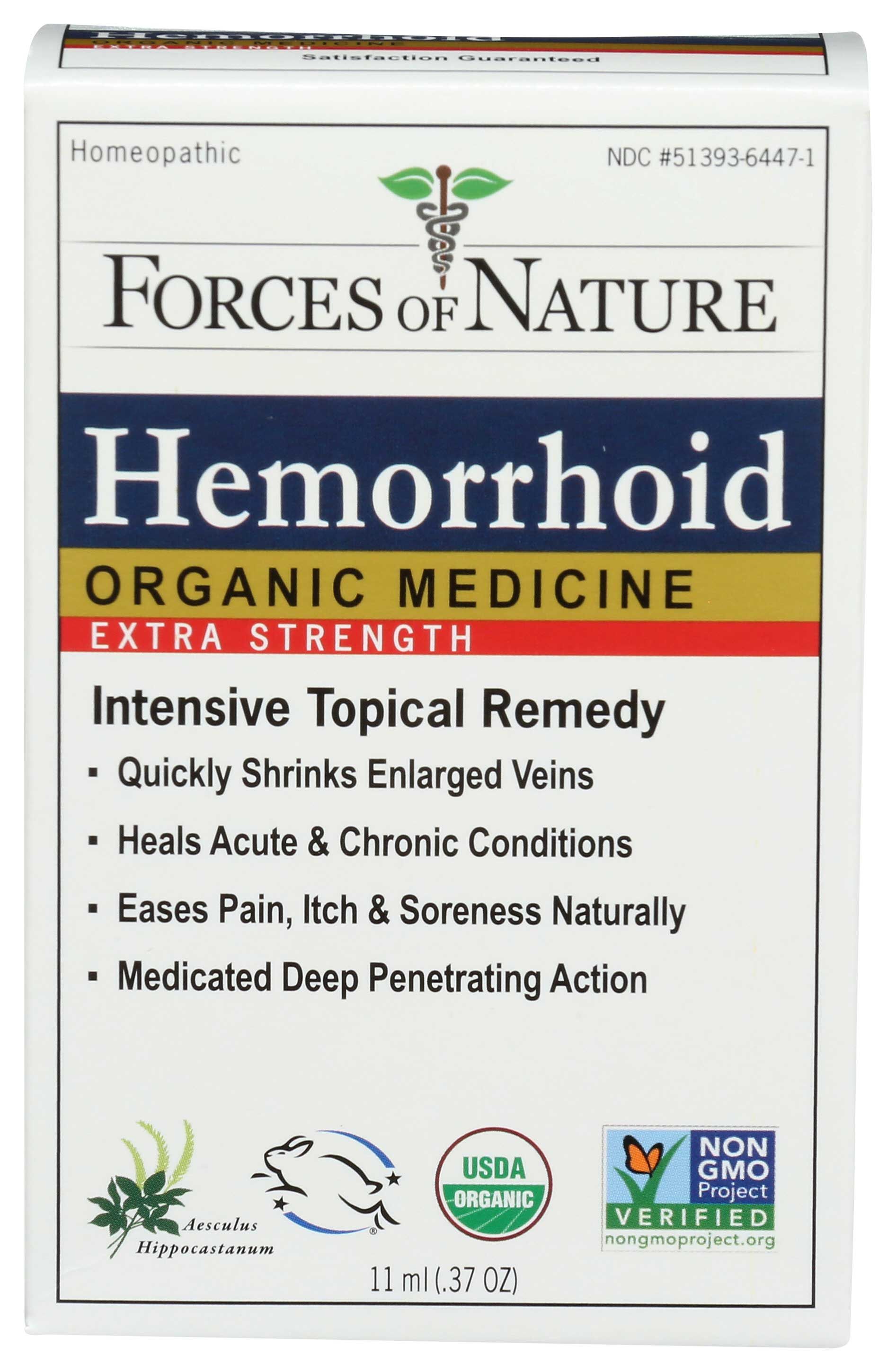 Forces Of Nature Organic Extra Strength Hemorrhoid Control, 11 Ml