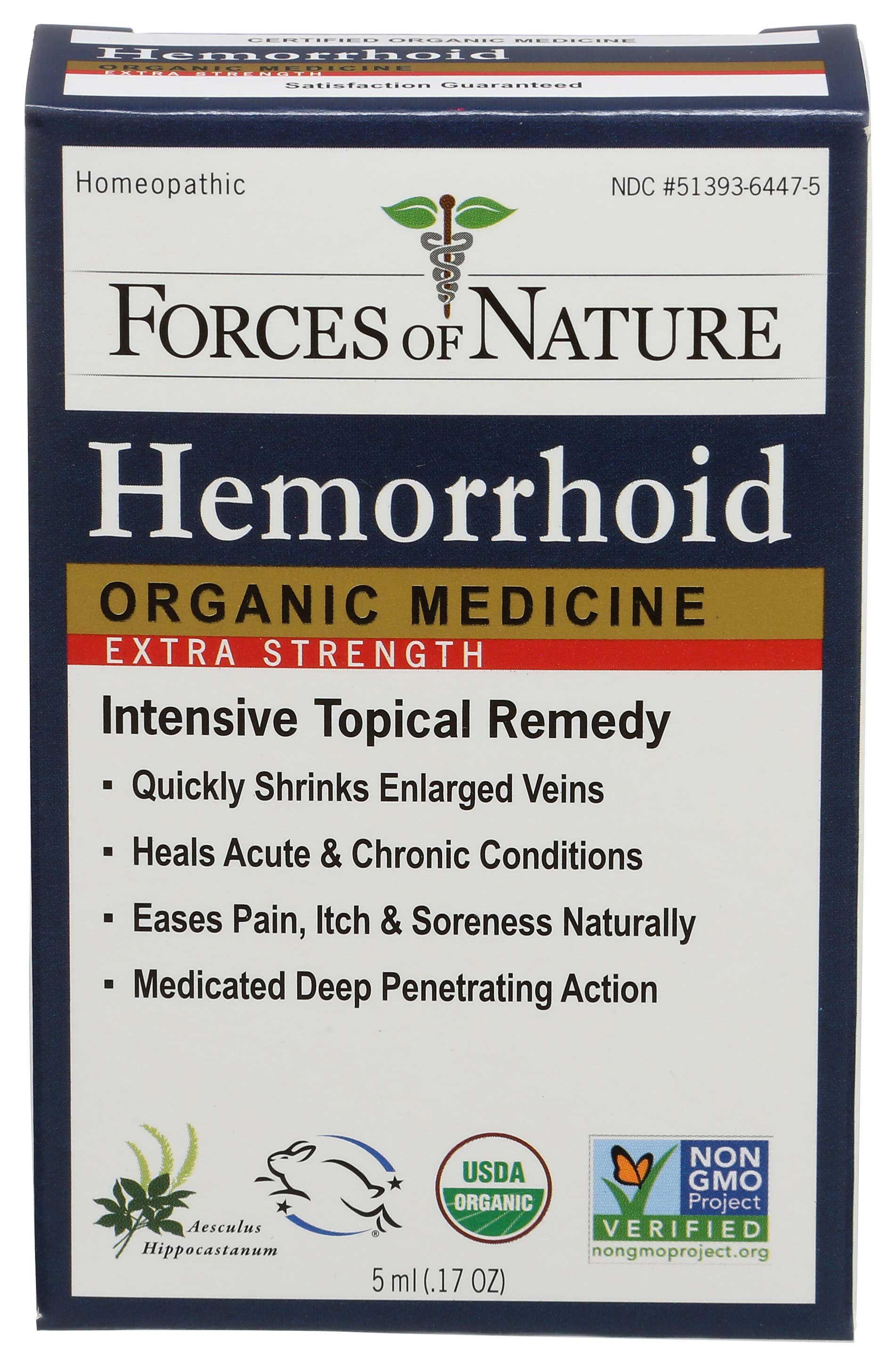 Forces Of Nature Organic Extra Strength Hemorrhoid Control, 5 Ml