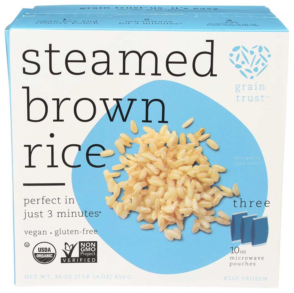Grain Trust Organic Steamed Brown Rice - Microwavable Pouch, 30 Ounce -- 6 per case
