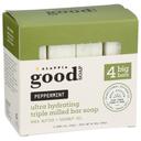 Alaffia Peppermint Good Bar Soap, 4 count