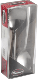 Winco Dominion 18/0 Stainless Steel Medium Weight Bouillon Spoon -- 24 per case.