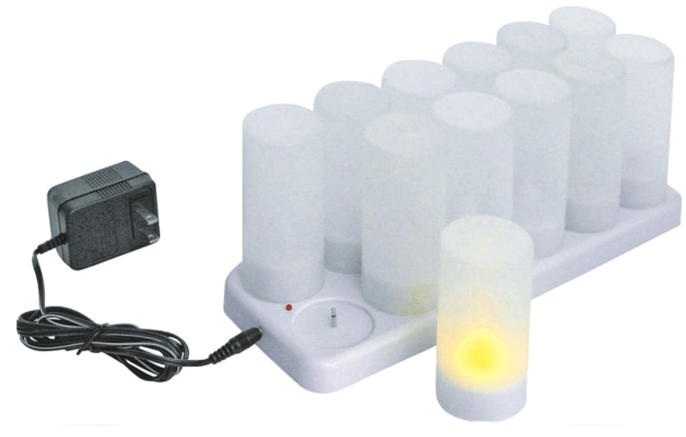 Winco 12 Piece Rechargeable Votive Tealight Set -- 1 set