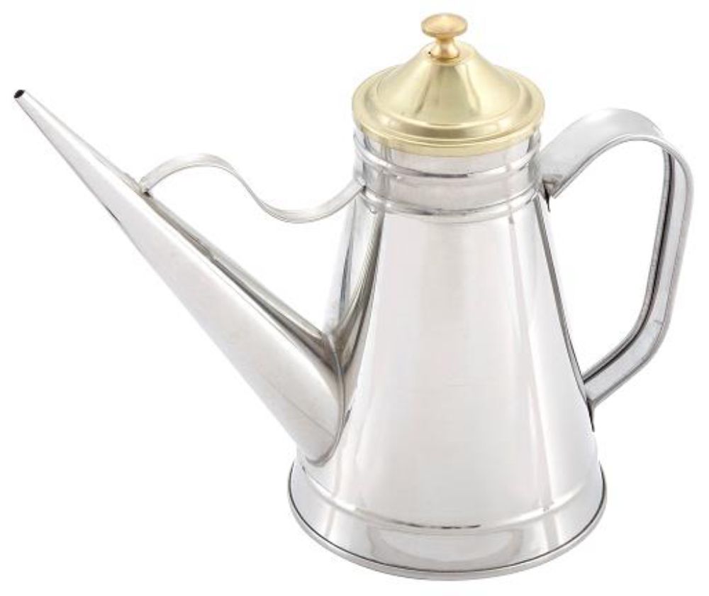 Winco Oil Can With Brass Cover, 24 Ounce