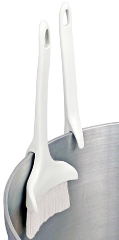 Winco Concave Boar Bristle Pastry Brush with Hook, 3 inch