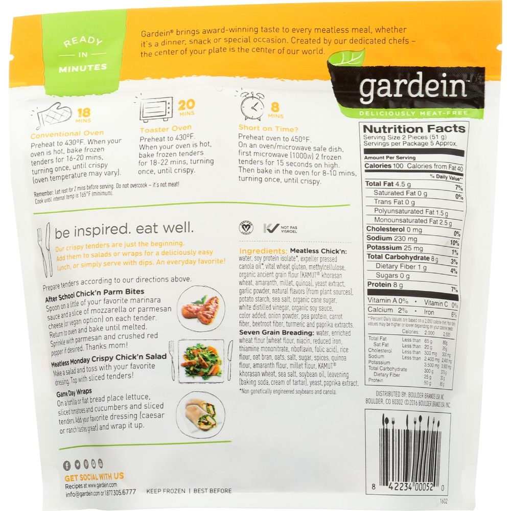 Gardein Seven Grain Crispy Tender, 9 Ounce -- 8 Per Case