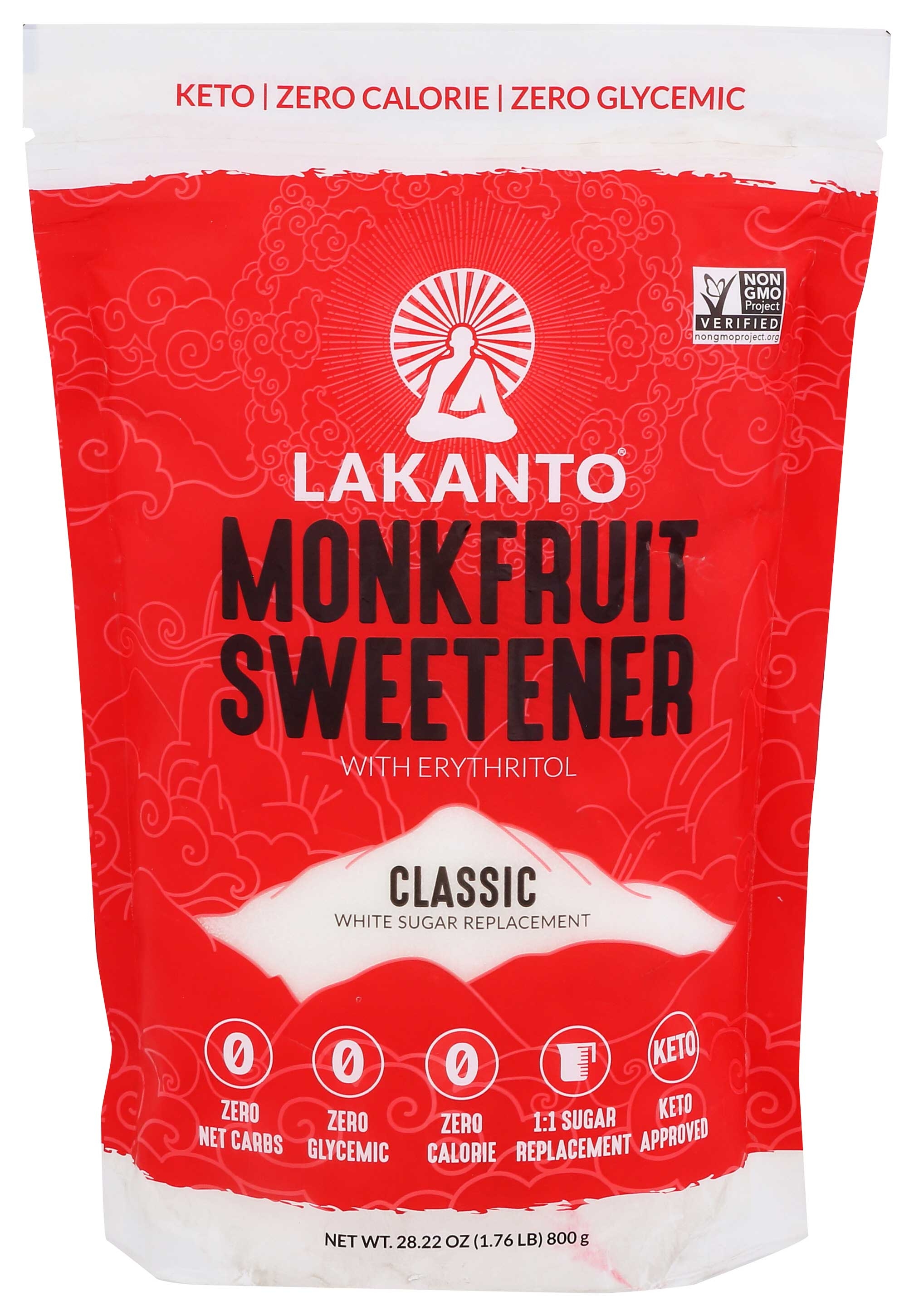 Lakanto Sugar Free Classic Monkfruit Sweetener, 28.22 Ounce -- 8 per case