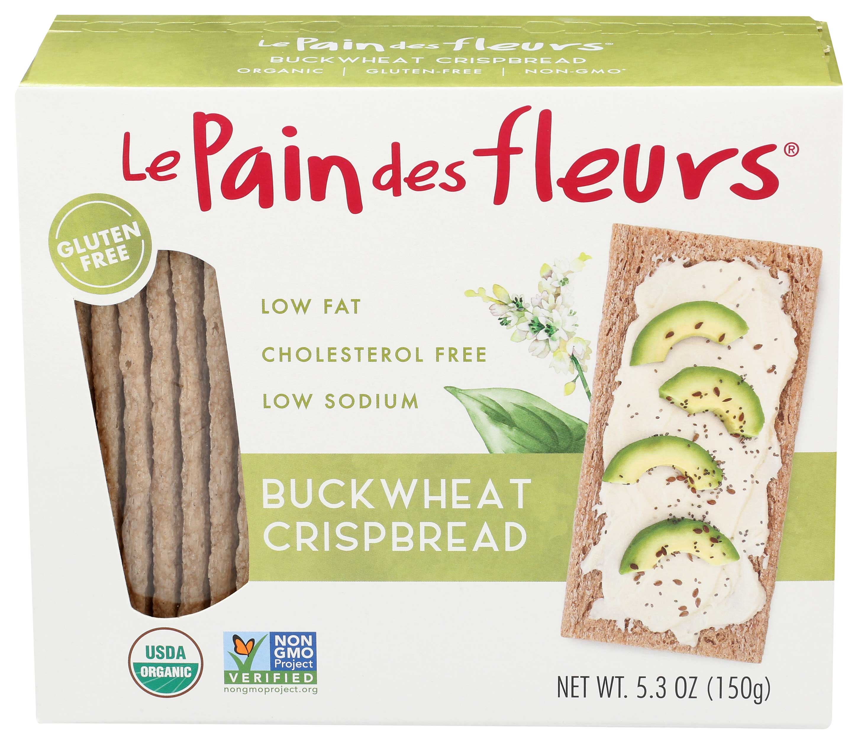 Le Pain Des Fleurs Organic Buckwheat Crispbread, 4.41 Ounce -- 6 per case