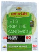 Tumaros Low in Carb Garden Veggie Wrap, 8 inch - 8 per pack -- 6 packs per case.