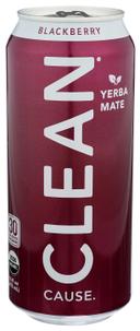 Clean Cause Organic Blackberry Sparkling Yerba Mate, 16 Fluid Ounce -- 12 per case
