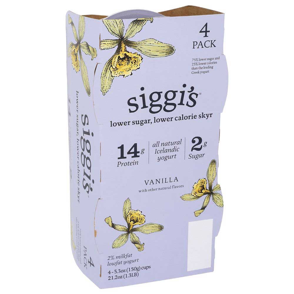 Siggi's Vanilla 2 Percent Low Fat Skyr Yogurt, 5.3 Ounce -- 16 Per Case