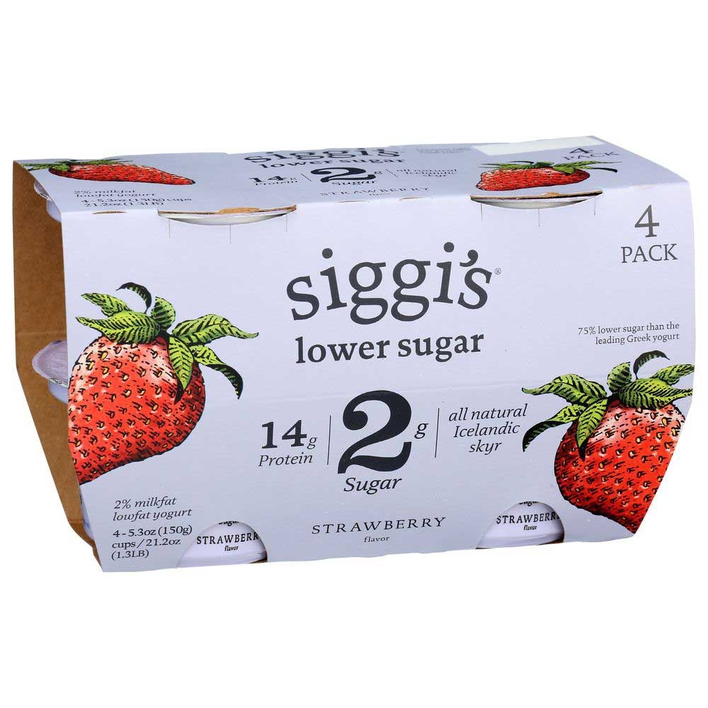 Siggis Strawberry Low Fat Skyr Yogurt, 5.3 Ounce -- 16 per case