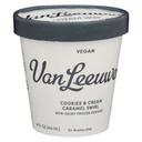 Van Leeuwen Vegan Cookies and Cream Caramel Swirl Ice Cream, 14 Fluid Ounce -- 8 per case