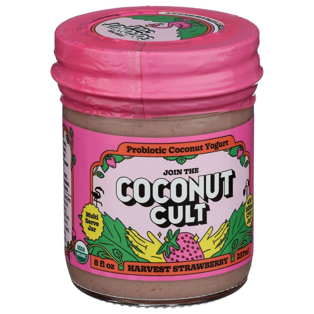The Coconut Cult Organic Harvest Strawberry Probiotic Coconut Yogurt, 8 Fluid Ounce -- 6 Per Case
