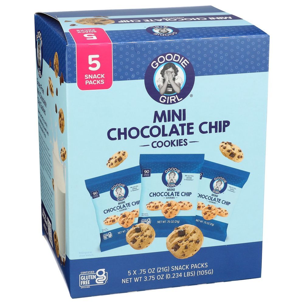 Goodie Girl Mini Chocolate Chip Cookies, 3.75 Ounce -- 6 Per Case