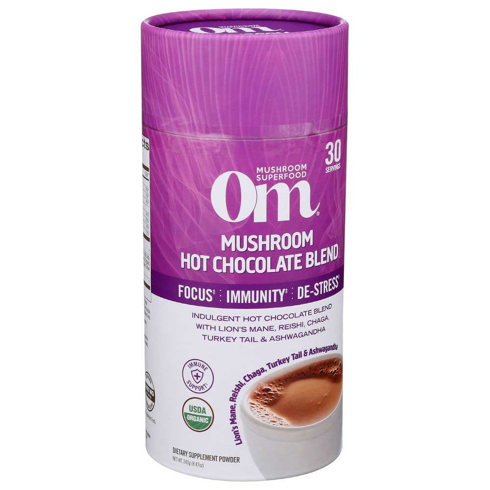 Om Superfood Organic Mushroom Hot Chocolate Blend, 8.47 Ounce