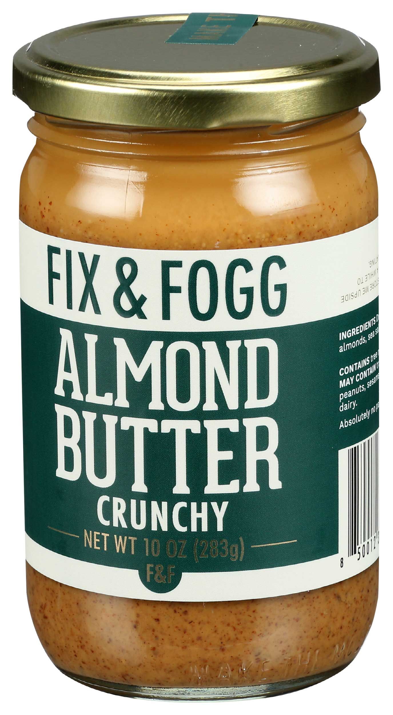Fix & Fogg Crunchy Almond Butter, 10 Ounce -- 6 Per Case