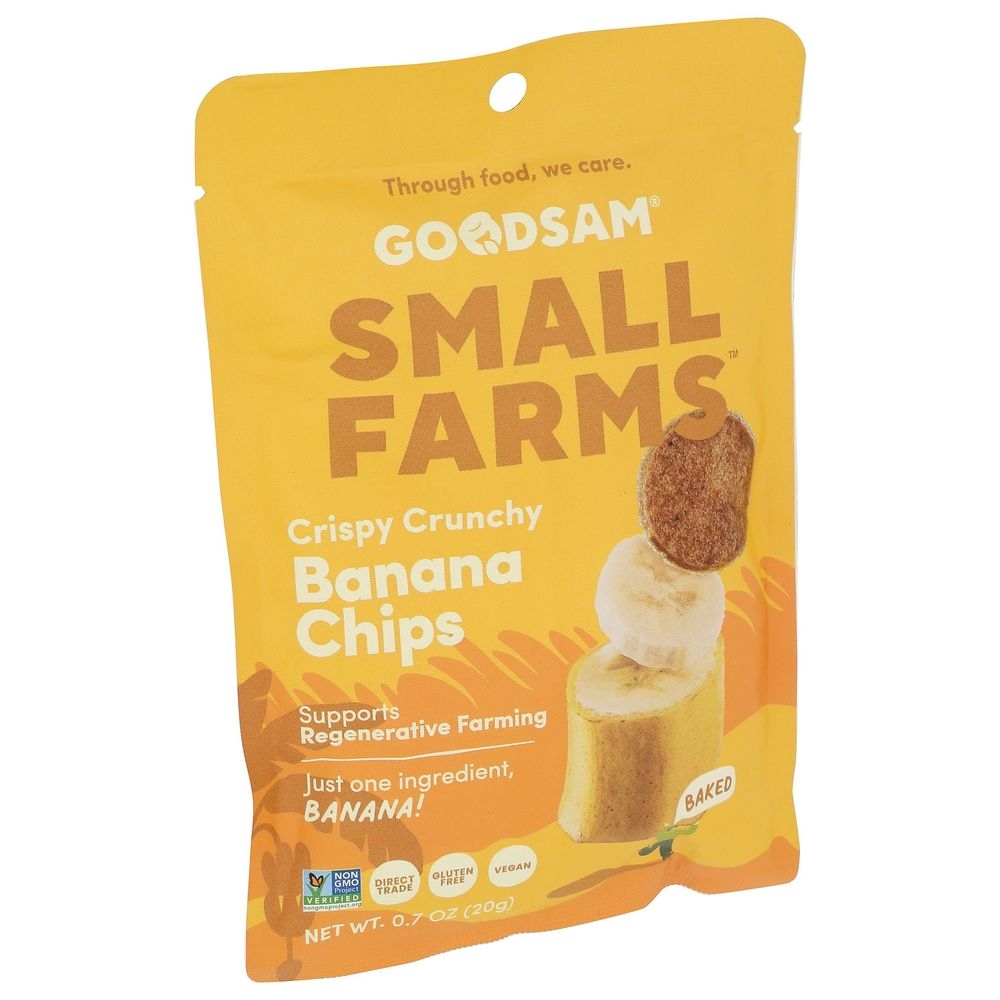 Goodsam Small Farms Crispy Crunchy Banana Chips, 0.7 Ounce -- 8 per case