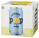 Culture Pop Ginger Lemon Soda, 12 Fluid Ounce - 4 per pack -- 6 packs per case