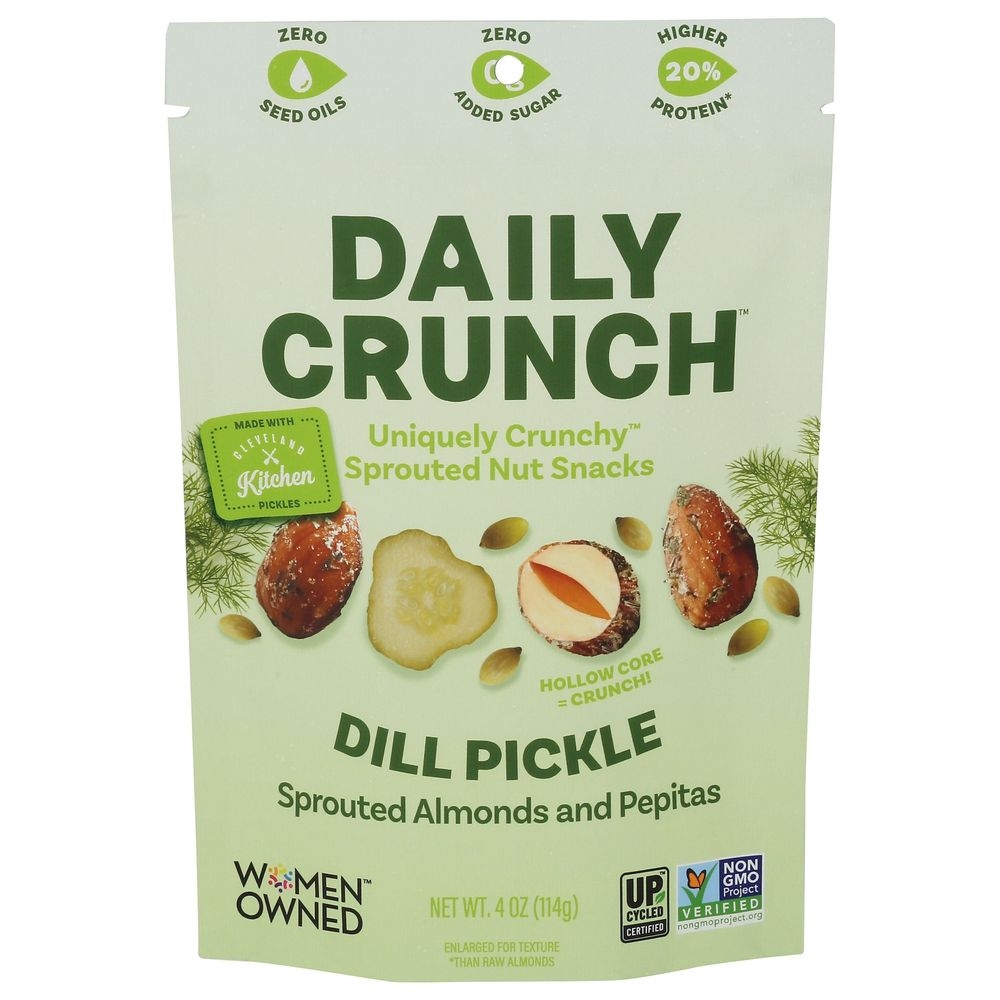 Daily Crunch Dill Pickle Sprouted Almonds and Pepitas, 4 Ounce -- 6 per case