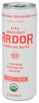 Ardor Organic Pink Grapefruit Sparkling Water, 12 Fluid Ounce -- 12 per case