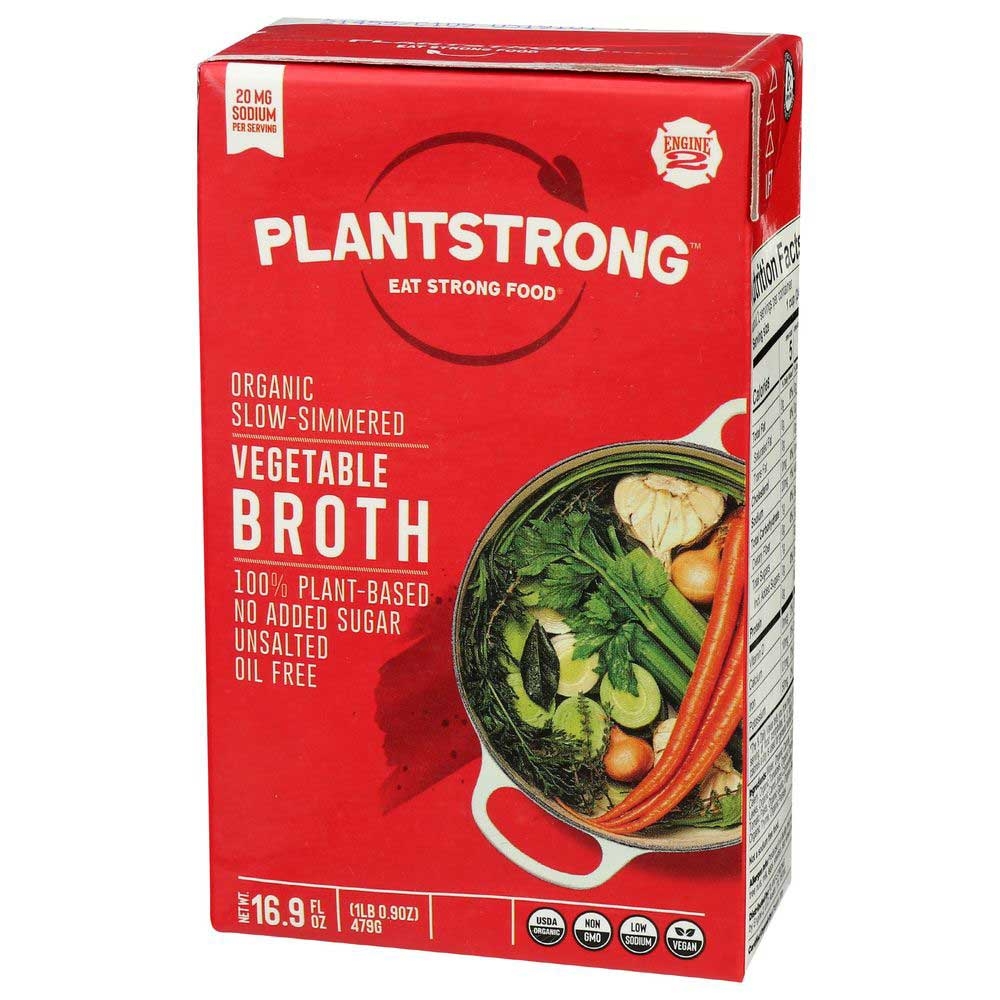 Plantstrong Organic Slow Simmered Vegetable Broth, 16.9 Fluid Ounce -- 6 per case