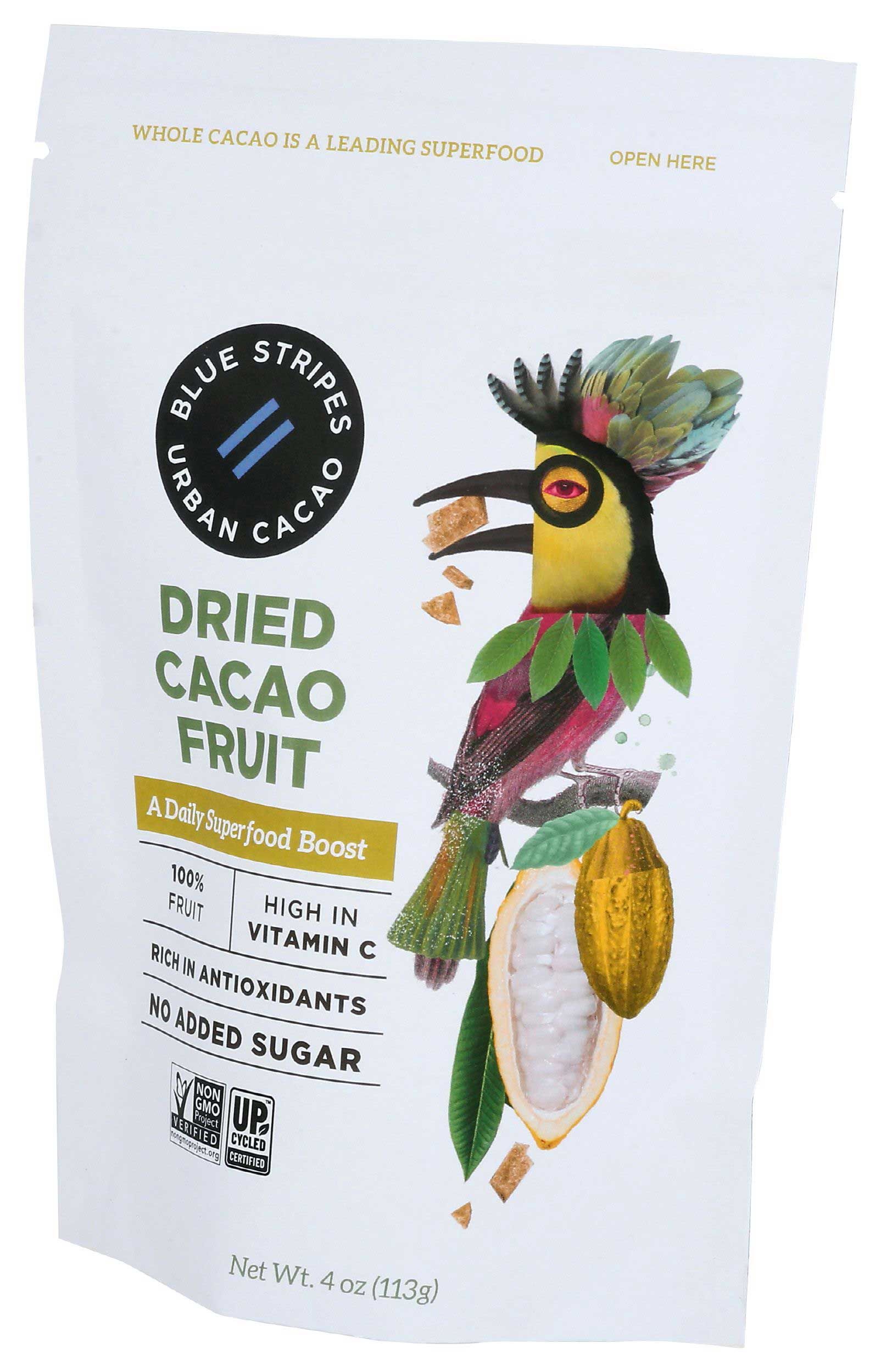 Blue Stripes Dried Cacao Fruit, 4 Ounce -- 6 Per Case
