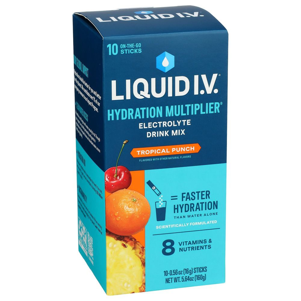 Liquid I.V. Hydration Multiplier Tropical Punch Electrolyte Drink Mix, 5.65 Ounce