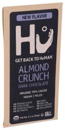 Hu Organic Almond Crunch Dark Chocolate Bar, 2.1 Ounce -- 12 per case