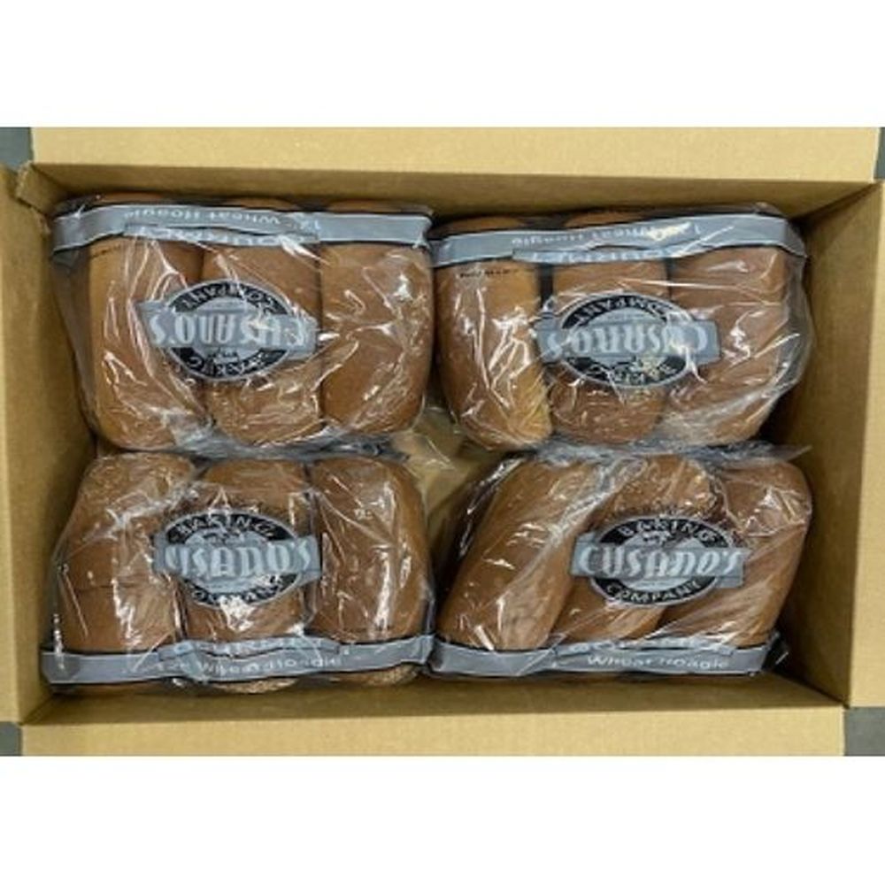 Cusanos 12 inch Sliced Wheat Hoagie -- 48 per case