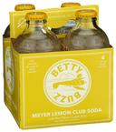 Betty Buzz Meyer Lemon Club Soda, 9 Fluid Ounce - 4 per pack -- 6 packs per case