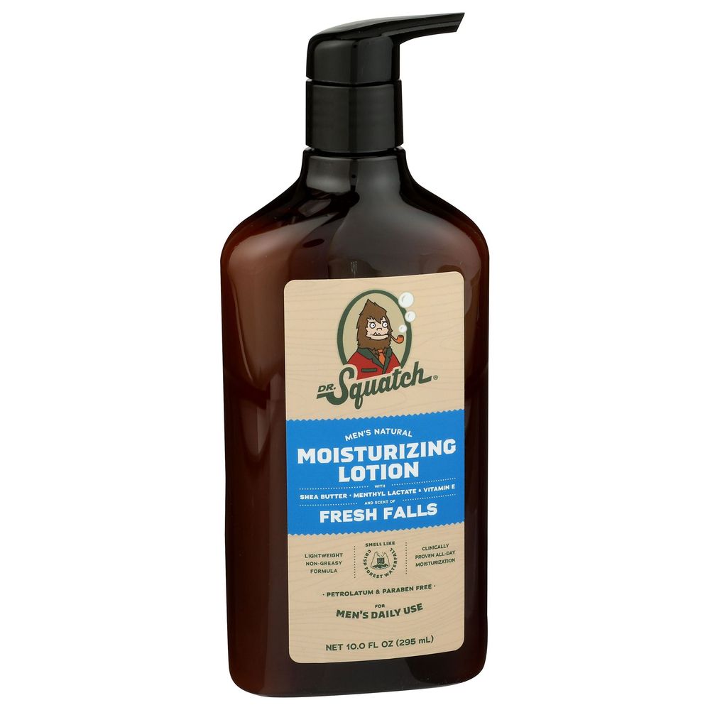 Dr. Squatch Fresh Falls Mens Natural Moisturizing Lotion, 10 Fluid Ounce