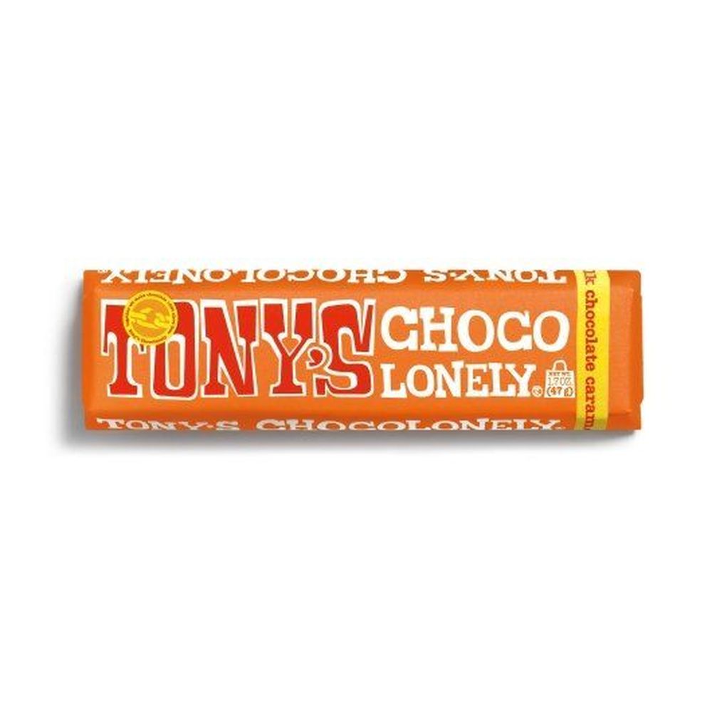 Tonys Chocolonely Milk Caramel Sea Salt Chocolate Bar, 1.66 Ounce -- 20 per case