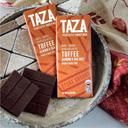 Taza Organic 60 Percent Dark Chocolate Bar with Toffee Almond and Sea Salt, 2.5 Ounce -- 10 per case