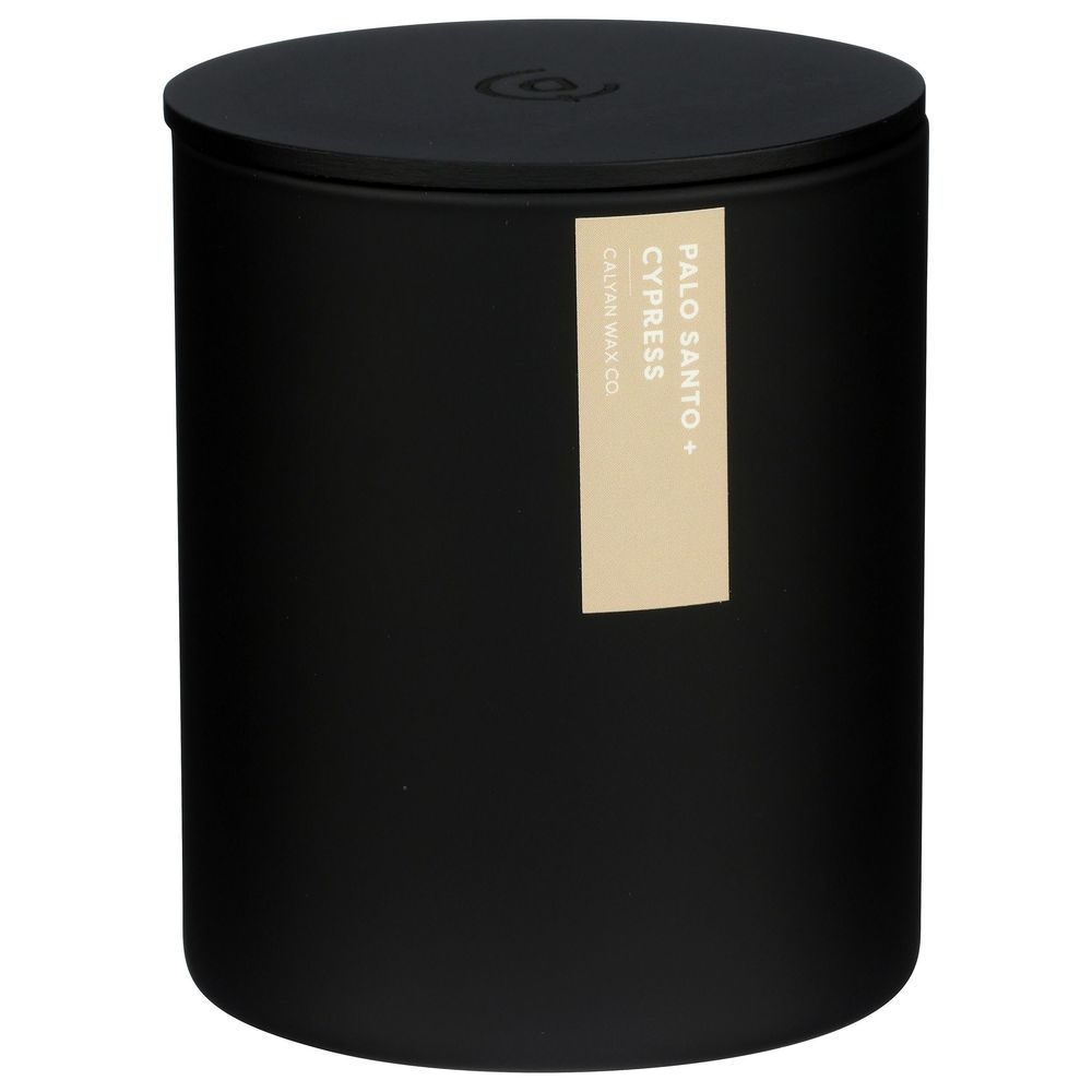 Calyan Wax Palo Santo and Cypress Matte Black Tumbler Soy Candle, 10.2 Ounce -- 6 per case