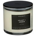 Calyan Wax Velvet Plus Amber Three Wick Glass Tumbler Soy Candle, 14.9 Ounce -- 4 per case