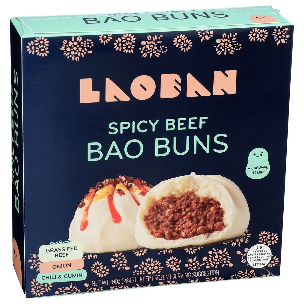 Laoban Spicy Beef Bao Buns, 10 Ounce -- 6 per case