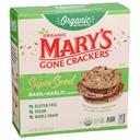 Marys Gone Crackers Organic Super Seed Basil and Garlic Cracker, 4 Ounce -- 6 per case