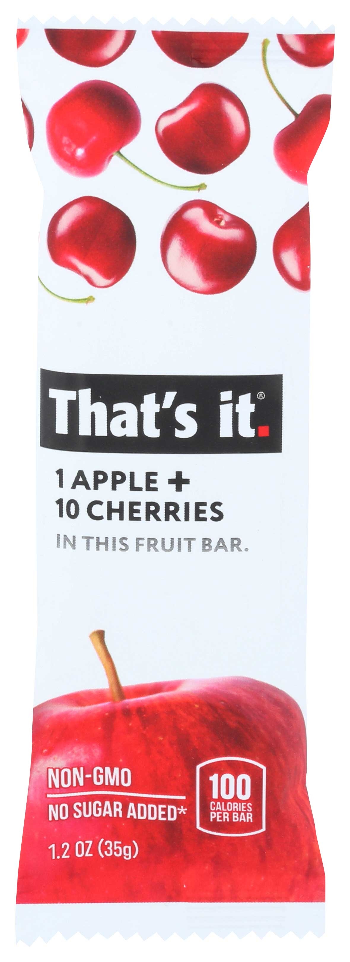 Thats It Apple and Cherry Fruit Bar, 1.2 Ounce -- 12 per case.